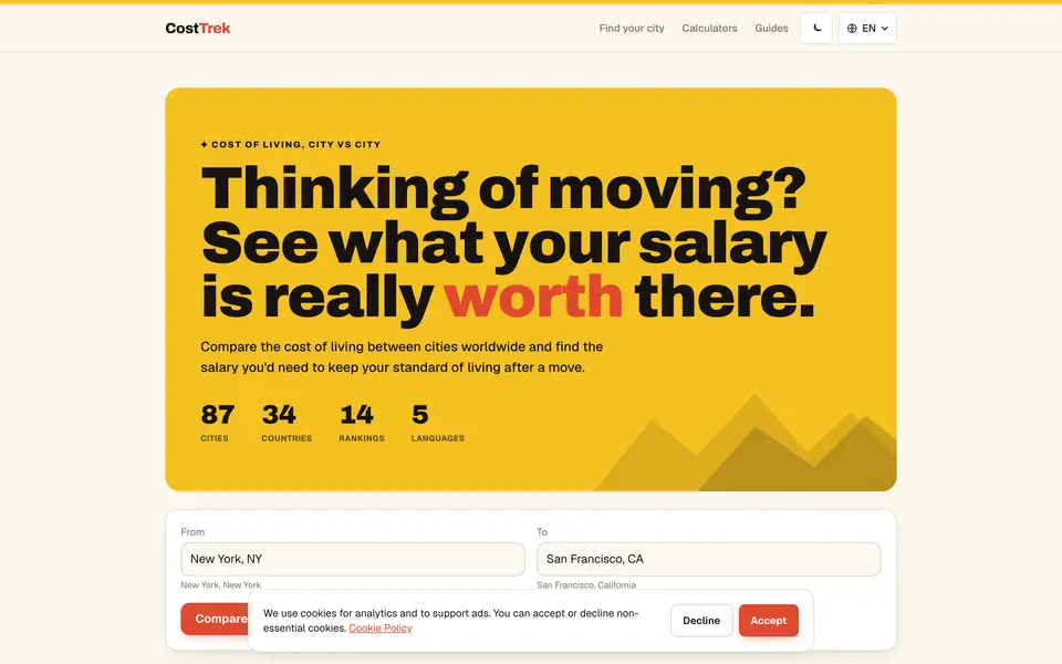 Главная страница costtrek.com