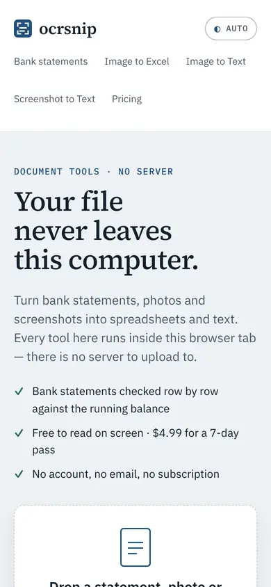 ocrsnip.com — mobile version